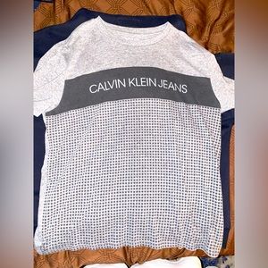 Calvin Klein Jeans Gray shirt worn slightly but no if not none noticeable flaws